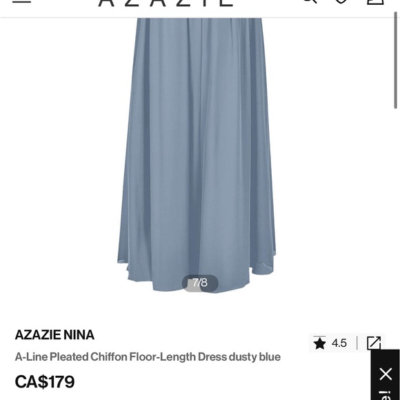 Dusty Blue Dress - Picture 5 of 7